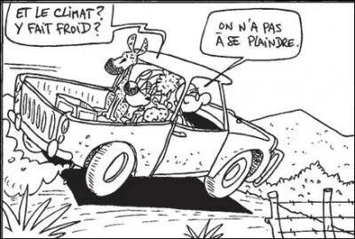 De quelle couleur est le 4x4 de Marcel ?