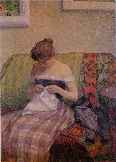 Qui a peint Femme cousant ?