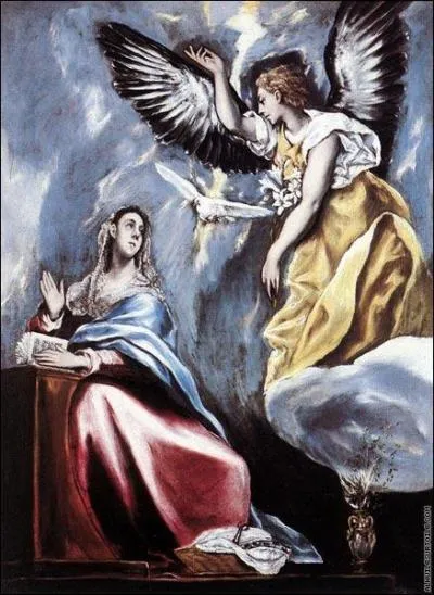 Quel peintre du 16e siècle a représenté l'Archange Gabriel dans ce tableau intitulé "L'Annonciation" ?