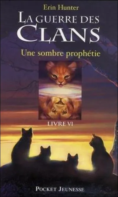 Sur l'ancienne couverture de "Une Sombre prophétie", quels sont les 4 chats représentés sur la couverture ?