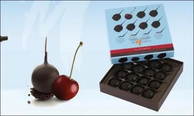 Cerise dnoyaute  l'armagnac dans un enrobage de chocolat noir !