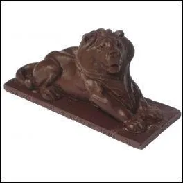 Lion tout chocolat, noir ou au lait, rplique gourmande de la sculpture clbre de :