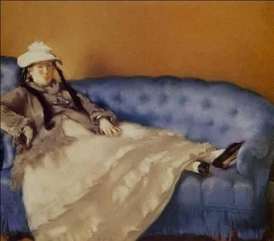 Qui a peint cette femme au canap bleu ?