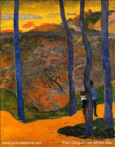Qui a peint Les arbres bleus ?