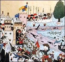 Ville Vnitienne assige par les Turcs de 1422  1430. La ville est prise d'assaut aprs un sige de huit ans. Les habitants, aprs le sac de la ville, peuvent retourner dans leurs maisons.