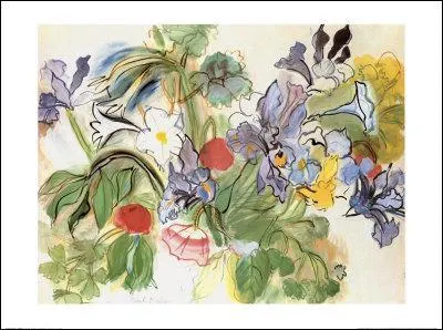 Qui a peint Bouquet aux iris et coquelicots ?