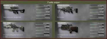 Le seul fusil de prcision ayant un mcanisme  verrou est :