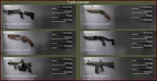 Le fusil  pompe le moins prcis est :