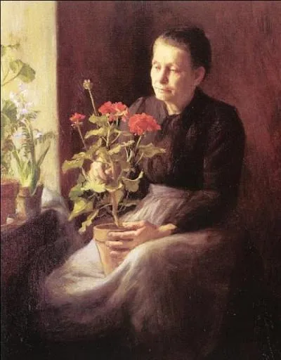 Qui a peint Vieille femme aux graniums ?