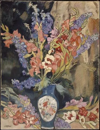 Qui a peint Glaeuls et aconits ?