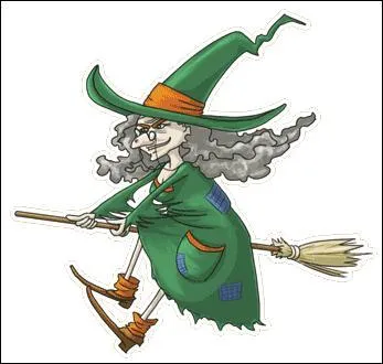 Elle vole sur son balai !