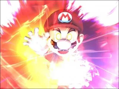 Mario peut lancer un dragon de feu qui -------.