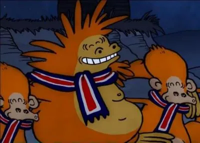 M. Dotcom trane son fils  un match de foot palolithique. Ils rencontrent des supporteurs du PSG braillant  Ce soir, on apprend le feu ...