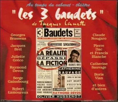 Ils ont tous quelqu'un en commun : Aznavour, Bart, Brassens, Brel, Clay, Devos, Escudero, Fanon, Fontaine, Les Frres Jacques, Gainsbourg, Grco, Higelin, Lapointe, Leclerc, Mouloudji, Nougaro, Patachou, Piaf, Reggiani, Salvador, Sylvestre, Trenet et Vian... Qui ?