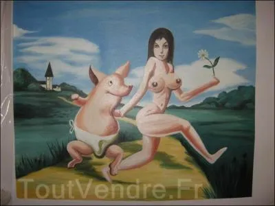 Ce trs clbre tableau, ralis par un peintre amateur comme on le devine aisment, est celui offert par Thierry Lhermitte  Anmone dans le film... ?