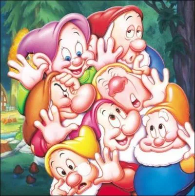 Voici les 7 nains : Grincheux, Dormeur, Prof, Atchoum, Timide, Joyeux . Il en manque un  l'appel ; lequel ?