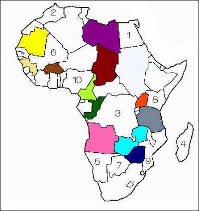 Quel état africain est-il associé au chiffre 3 ? Indice, il a changé de nom en 1997.