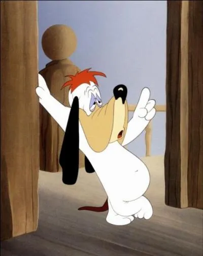 Le plus clbre des figures  l'air triste, c'est bien lui, Droopy ! Il est mme contraint de montrer une pancarte avec sa phrase prfre,  longueur de dessin anim, qui dit... ?