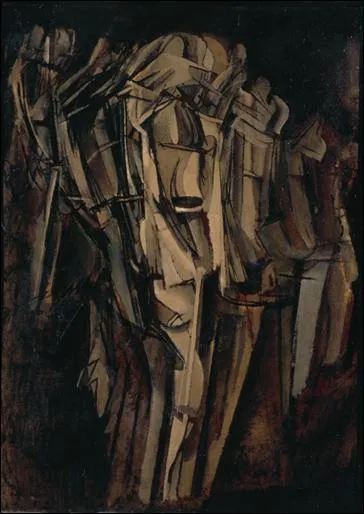 Qui a peint Homme triste dans un train ?