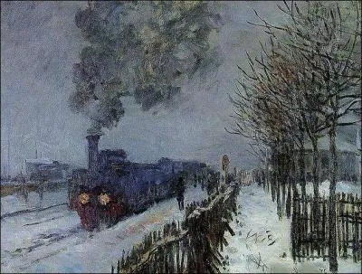 Qui a peint Le train sous la neige ?