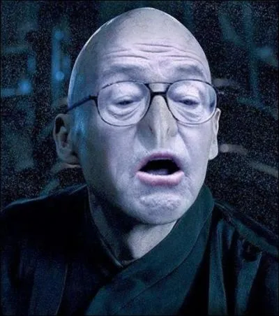 Observez bien l'image prsente. Qui s'est gliss dans la peau de Lord Voldemort ?