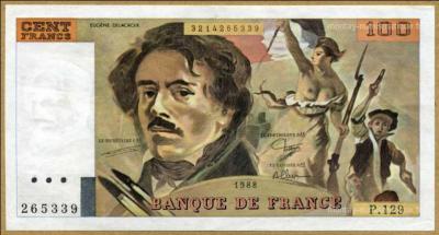 Retour en arrire. Le billet de 100 francs, billet de banque cr par la banque de France en 1978 est mis le 2 aot 1979. Le billet de 100 francs tait aussi appel...