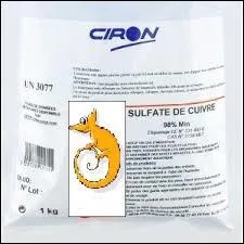 Quel(s) logo(s) peut-on voir sur un paquet de sulfate de cuivre ?