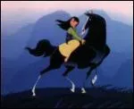 Dans quel film une jeune et jolie guerrire monte-t-elle un cheval noir appel Khan ?