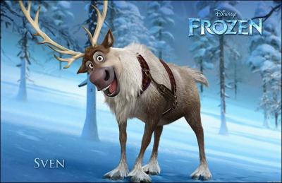 Voilà Sven le renne, qui est son fidèle ami ?