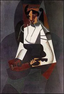 Femme  la mandoline.