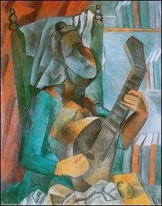 Femme  la mandoline.