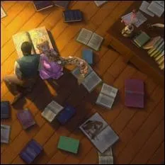 Quel(s) livre(s) retrouve-t-on dans la bibliothque dans  Raiponce  ?