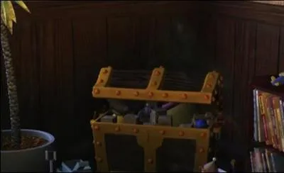 Qui retrouve-t-on au pied du coffre  jouets dans  Le Monde de Nemo  ?