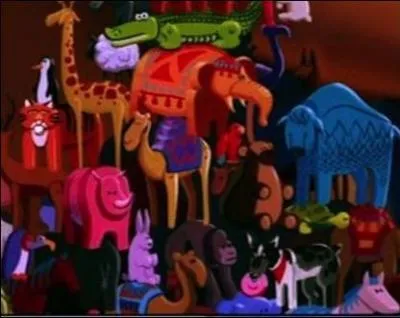 Quel(s) personnage(s) peut-on voir dans la pile de jouets du Sultan dans  Aladdin  ?