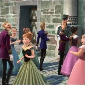 Qui peut-on voir se rendre au chteau dans  La Reine des Neiges  ?