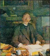 Emile Verhaeren dans son cabinet de travail.