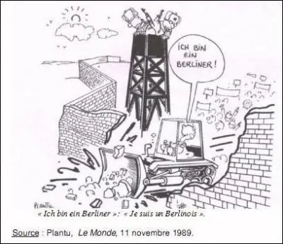 Quel prsident amricain a prononc le clbre discours  Berlin  ich bin ein berliner  ? (dessin de Plantu)