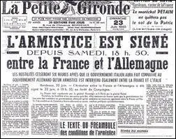 Quand l'armistice a-t-il t sign par l'Allemagne ?