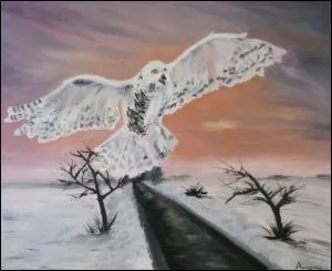 Huile sur toile de Jessica Aurousseau : 'La Dame blanche' !