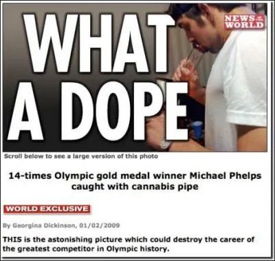 Le champion de natation amricain Michael Phelps a t pris en flagrant dlit de fumette de cannabis. Quelle sanction a-t-il eue ?