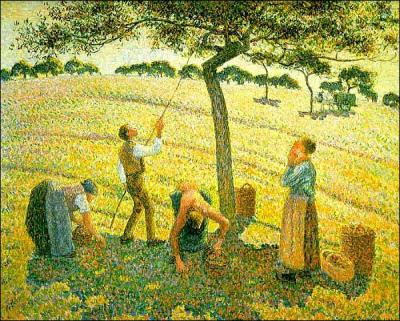 Quel peintre a réalisé  La cueillette des pommes  ?
