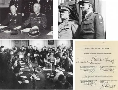 Le 09 mai, on recommence ! Staline a exig que la capitulation des nazis se passe  Berlin, ville que ses troupes occupent ! A votre avis, qui signe (entre autres) cette seconde capitulation ?