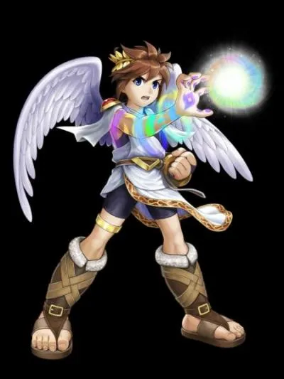 Dans Kid Icarus : Ce jeune homme est un ange au service de la desse Palutena, il se bat avec diverses armes (bouclier, arc... ). Qui est-ce ?