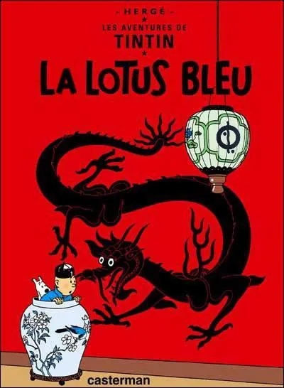 1936, Front populaire. Chouette ! Les petits Franais vont pouvoir lire  Le Lotus bleu  pendant les congs pays de leurs parents : deux ans qu'ils attendent la suite du prcdent ! (Mme pas utile de cliquer pour voir les erreurs ... )