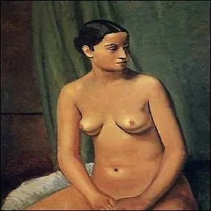  Nu devant un rideau vert . De qui est ce tableau ?