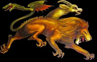 Cet hybride malfaisant crachant le feu, tu par Bellrophon, est :