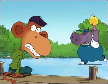 Qui est le chimpanz surexcit, farceur et souvent moqueur ?