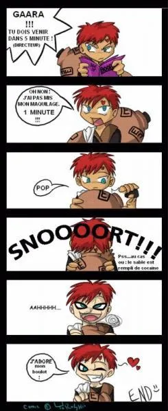 De quoi est rempli le sable de Gaara ?