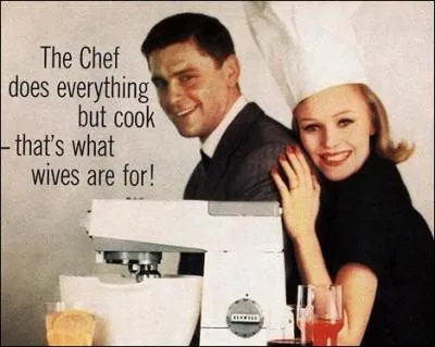 Et pour finir en beaut, la publicit d'antan, si sexiste qu'elle fait sourire aujourd'hui ! Allez, les bilingues, dites-nous  pour quoi donc sont faites les femmes  ?