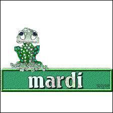 Comment dit-on  mardi  en anglais ?